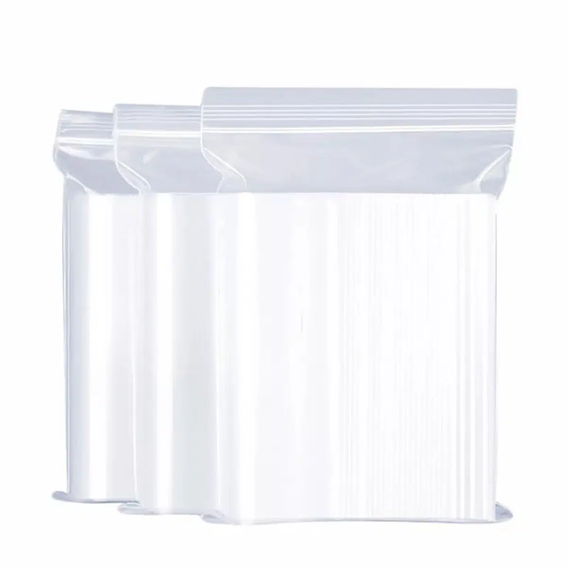 Sac à fermeture éclair en plastique transparent